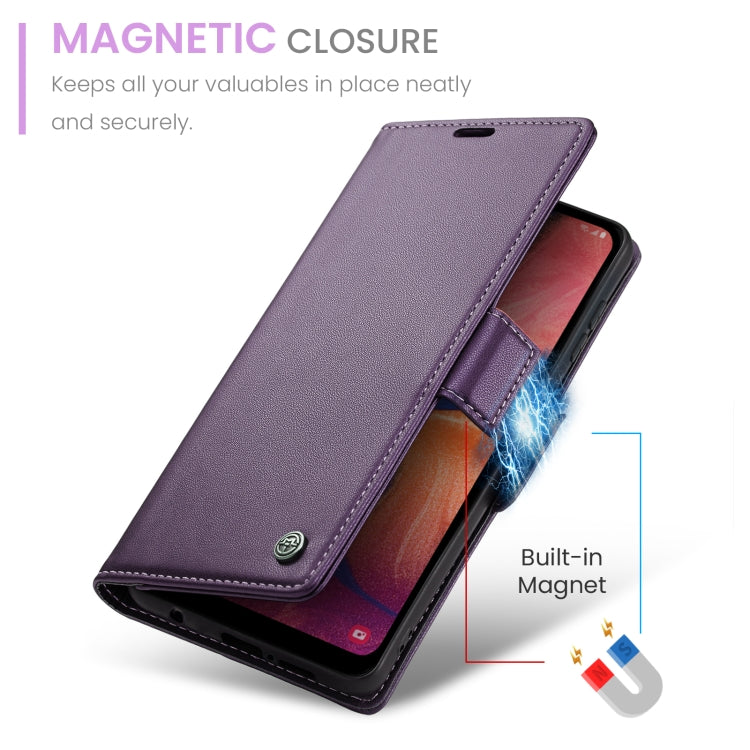 For Samsung Galaxy A40 CaseMe 023 Butterfly Buckle Litchi Texture RFID Anti-theft Leather Phone Case(Pearly Purple) - Galaxy Phone Cases by CaseMe | Online Shopping UK | buy2fix