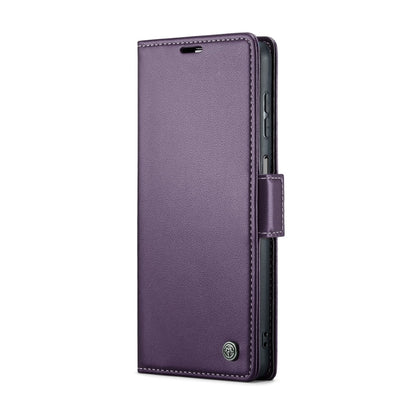 For Samsung Galaxy A13 4G/5G/A04s/A04/M13 5G CaseMe 023 Butterfly Buckle Litchi Texture RFID Anti-theft Leather Phone Case(Pearly Purple) - Galaxy Phone Cases by CaseMe | Online Shopping UK | buy2fix