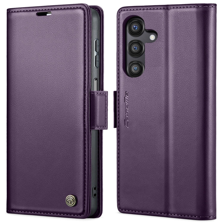 For Samsung Galaxy A14 4G/5G CaseMe 023 Butterfly Buckle Litchi Texture RFID Anti-theft Leather Phone Case(Pearly Purple) - Galaxy Phone Cases by CaseMe | Online Shopping UK | buy2fix