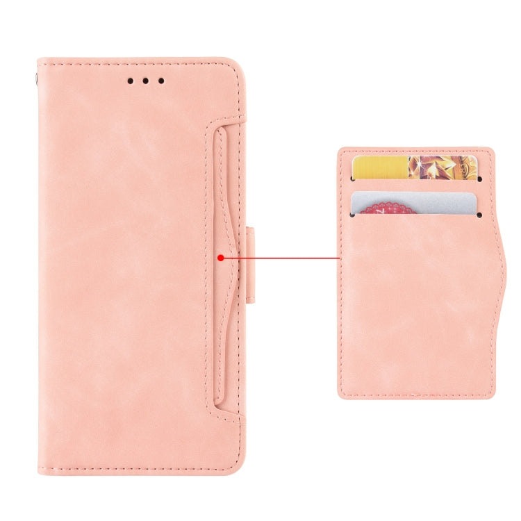 For Samsung Galaxy S24 Ultra 5G Skin Feel Calf Texture Card Slots Leather Phone Case(Pink) - Galaxy S24 Ultra 5G Cases by buy2fix | Online Shopping UK | buy2fix