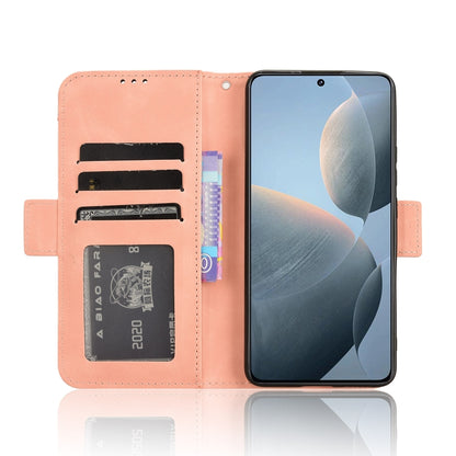 For Xiaomi Redmi K70E 5G / Poco X6 Pro Skin Feel Calf Texture Card Slots Leather Phone Case(Pink) - K70E Cases by buy2fix | Online Shopping UK | buy2fix