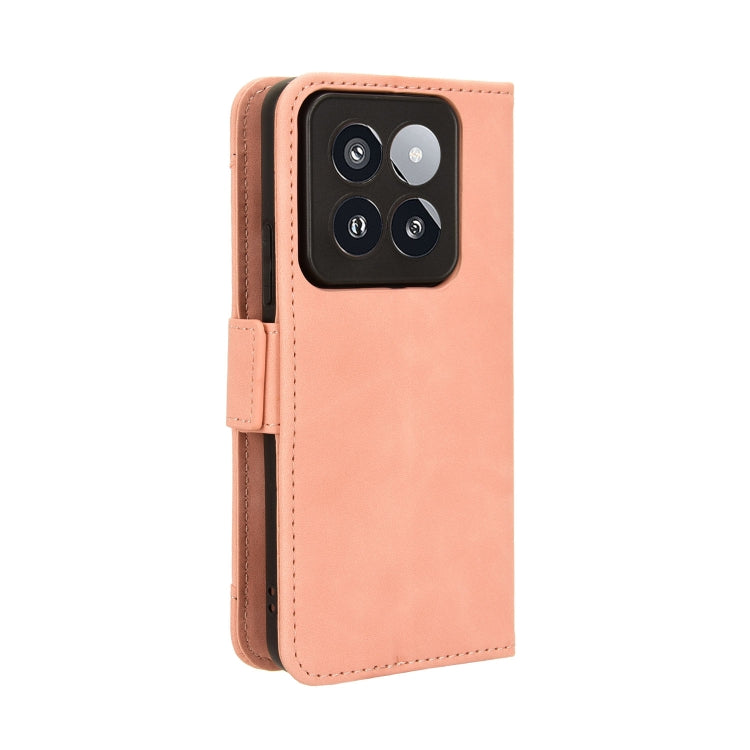 For Xiaomi 14 Pro Skin Feel Calf Texture Card Slots Leather Phone Case(Pink) - 14 Pro Cases by buy2fix | Online Shopping UK | buy2fix
