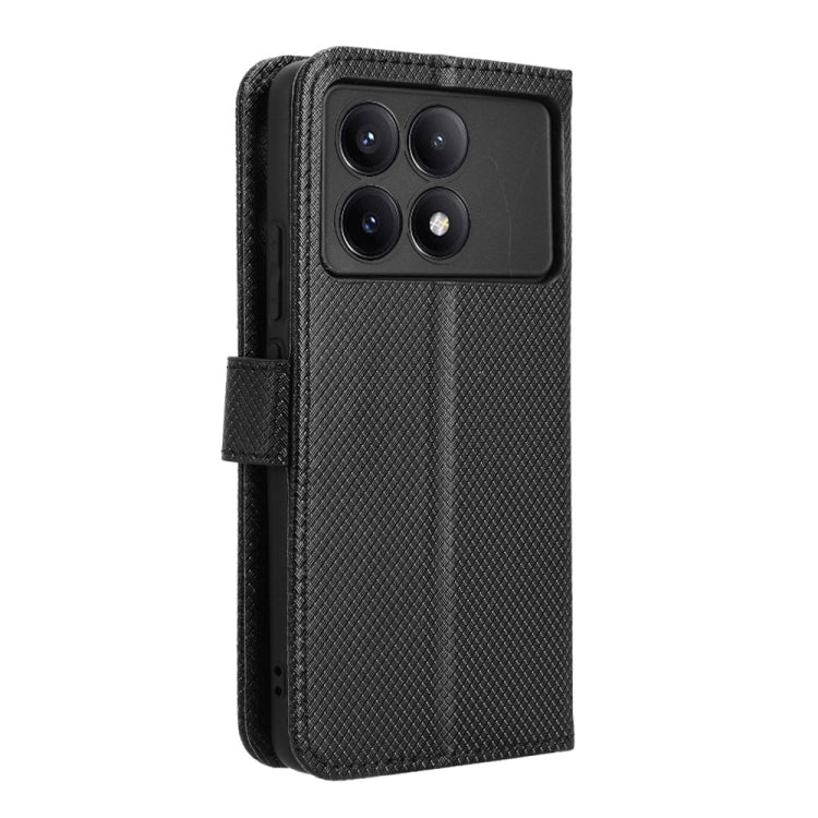 For Xiaomi Redmi K70 / K70 Pro Diamond Texture Leather Phone Case(Black) - K70 Pro Cases by buy2fix | Online Shopping UK | buy2fix