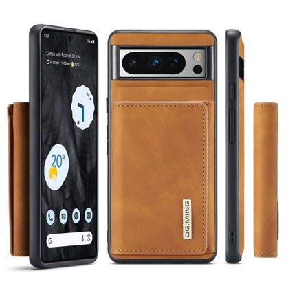 For Google Pixel 8 Pro DG.MING M1 Series 3-Fold Multi Card Wallet + Magnetic Phone Case(Brown) - Google Cases by DG.MING | Online Shopping UK | buy2fix