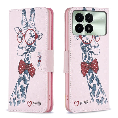 For Xiaomi Redmi K70 / K70 Pro Colored Drawing Pattern Leather Phone Case(Deer) - K70 Pro Cases by buy2fix | Online Shopping UK | buy2fix