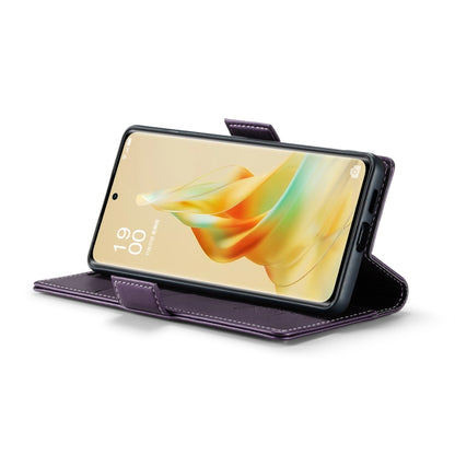 For OPPO Reno8 T 5G/A1 Pro 5G CaseMe 023 Butterfly Buckle Litchi Texture RFID Anti-theft Leather Phone Case(Pearly Purple) - OPPO Cases by CaseMe | Online Shopping UK | buy2fix