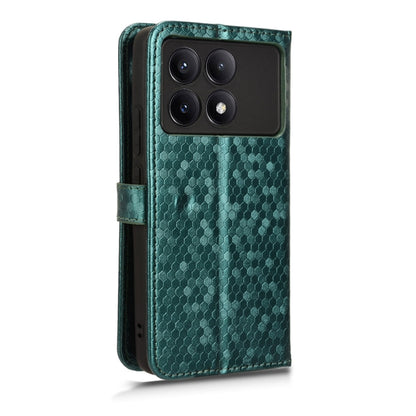 For Xiaomi Redmi K70 5G / K70 Pro 5G Honeycomb Dot Texture Leather Phone Case(Green) - K70 Pro Cases by buy2fix | Online Shopping UK | buy2fix