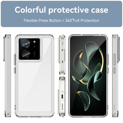 For Xiaomi 13T Colorful Series Acrylic Hybrid TPU Phone Case(Transparent) - Xiaomi Cases by buy2fix | Online Shopping UK | buy2fix