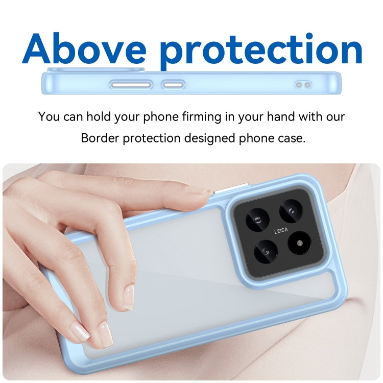 For Xiaomi 14 Colorful Series Acrylic Hybrid TPU Phone Case(Blue) - 14 Cases by buy2fix | Online Shopping UK | buy2fix