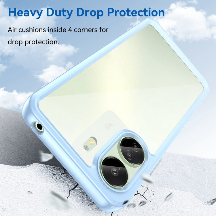 For Xiaomi Redmi 13C 4G Colorful Series Acrylic Hybrid TPU Phone Case(Blue) - 13C Cases by buy2fix | Online Shopping UK | buy2fix