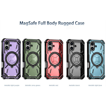 For iPhone 16 Armor Series Holder Phone Case(Blue) - iPhone 16 Cases by buy2fix | Online Shopping UK | buy2fix