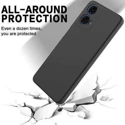 For Motorola Moto G24 Power Pure Color Liquid Silicone Shockproof Phone Case(Black) - Motorola Cases by buy2fix | Online Shopping UK | buy2fix