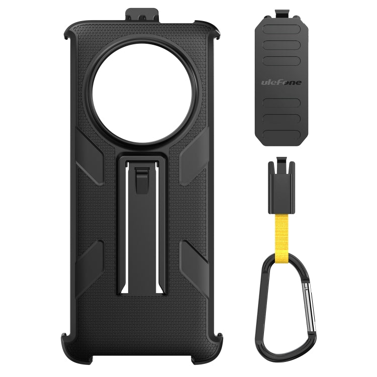 For Ulefone Armor 23 Ultra Ulefone Back Clip Phone Case with Carabiner(Black) - Ulefone Cases by Ulefone | Online Shopping UK | buy2fix