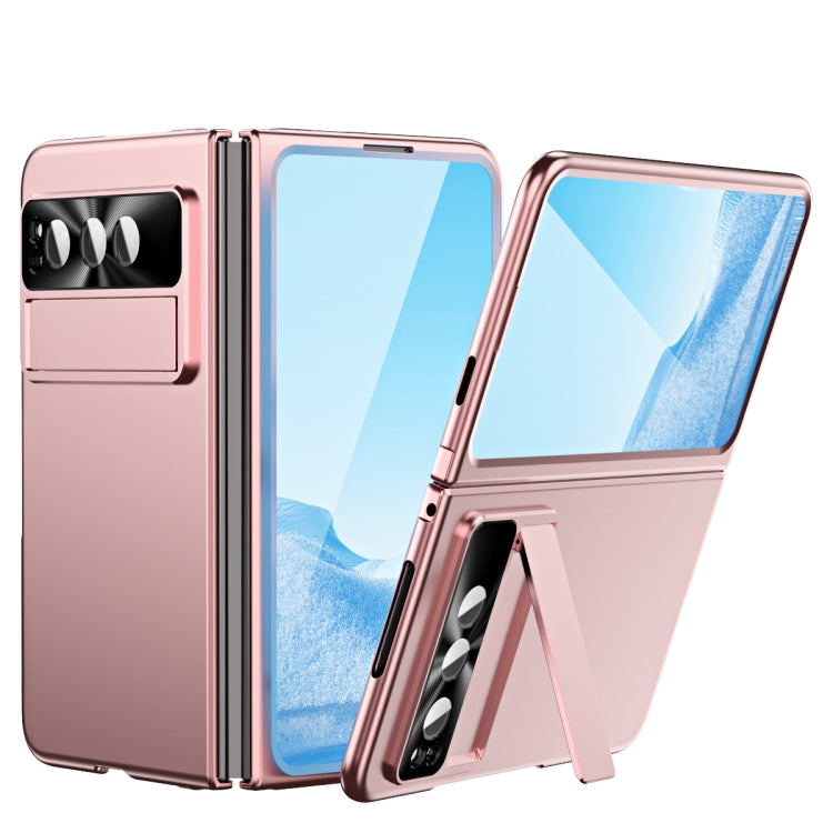 For Google Pixel Fold Integrated Electroplating PC Folding Phone Case(Pink) - Google Cases by buy2fix | Online Shopping UK | buy2fix