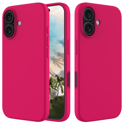 For iPhone 16 Plus Solid Color Silicone Phone Case(Rose Red) - More iPhone Cases by buy2fix | Online Shopping UK | buy2fix