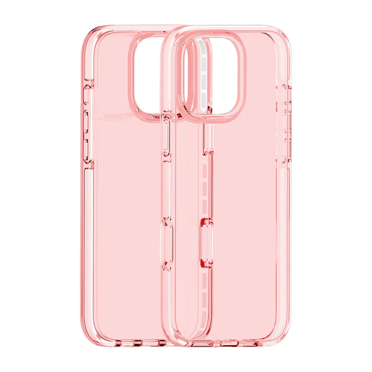 For iPhone 16 Pro Max Two-color Shockproof High Transparency TPU Phone Case(Pink) - iPhone 16 Pro Max Cases by buy2fix | Online Shopping UK | buy2fix