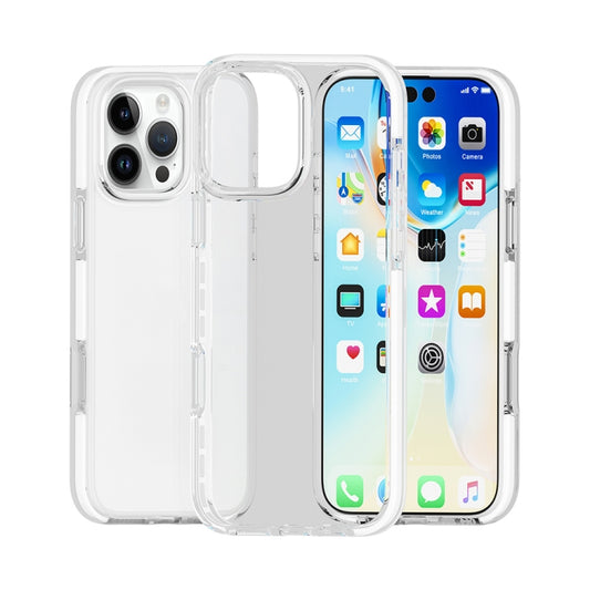 For iPhone 16 Pro Two-color Shockproof High Transparency TPU Phone Case(White) - iPhone 16 Pro Cases by buy2fix | Online Shopping UK | buy2fix