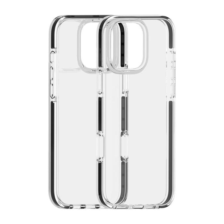 For iPhone 16 Pro Two-color Shockproof High Transparency TPU Phone Case(Black) - iPhone 16 Pro Cases by buy2fix | Online Shopping UK | buy2fix