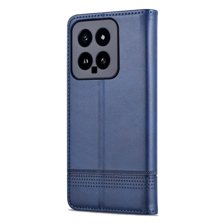 For Xiaomi 14 AZNS Magnetic Calf Texture Flip Leather Phone Case(Dark Blue) - 14 Cases by AZNS | Online Shopping UK | buy2fix