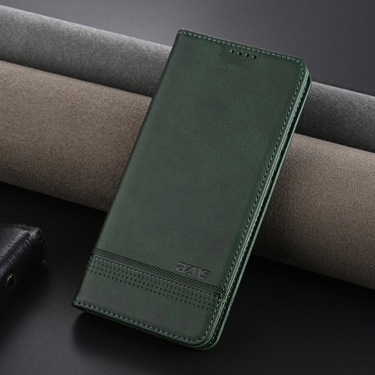 For Xiaomi 14 Ultra AZNS Magnetic Calf Texture Flip Leather Phone Case(Dark Green) - 14 Ultra Cases by AZNS | Online Shopping UK | buy2fix