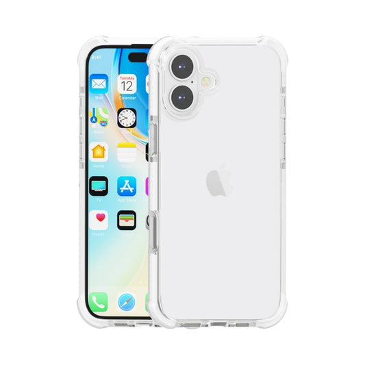 For iPhone 16 Four-corner Shockproof TPU + Acrylic Phone Case(Transparent) - iPhone 16 Cases by buy2fix | Online Shopping UK | buy2fix