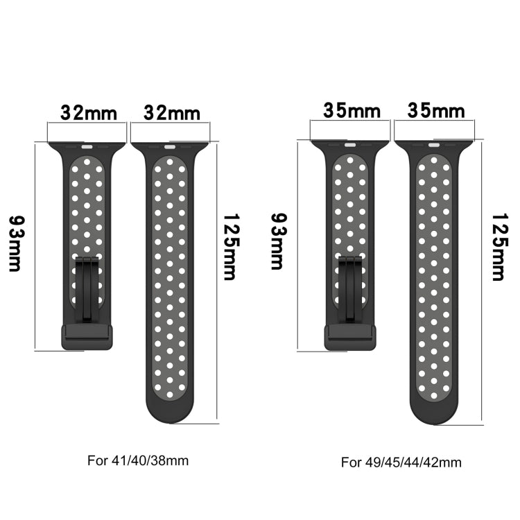 For Apple Watch 5 40mm Magnetic Buckle Silicone Watch Band(Black Limes) - Watch Bands by buy2fix | Online Shopping UK | buy2fix