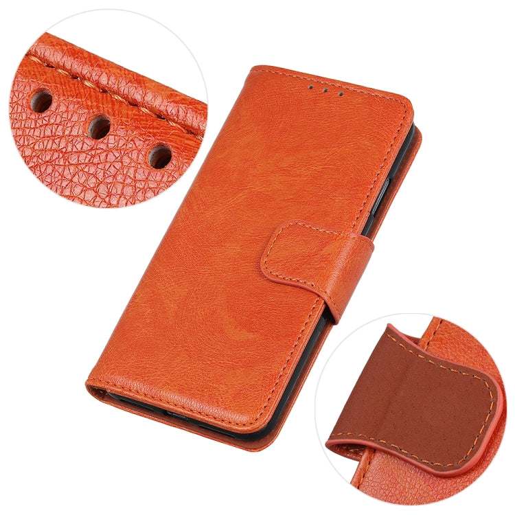 For OnePlus Nord 4E Global Nappa Texture Leather Phone Case(Orange) - OnePlus Cases by buy2fix | Online Shopping UK | buy2fix