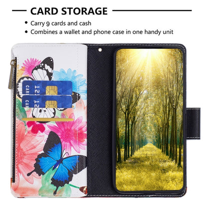 For iPhone 16 Colored Drawing Pattern Zipper Phone Leather Case(Two Butterflies) - iPhone 16 Cases by buy2fix | Online Shopping UK | buy2fix