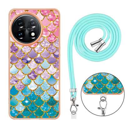 For OnePlus 11 Electroplating IMD TPU Phone Case with Lanyard(Colorful Scales) - OnePlus Cases by buy2fix | Online Shopping UK | buy2fix