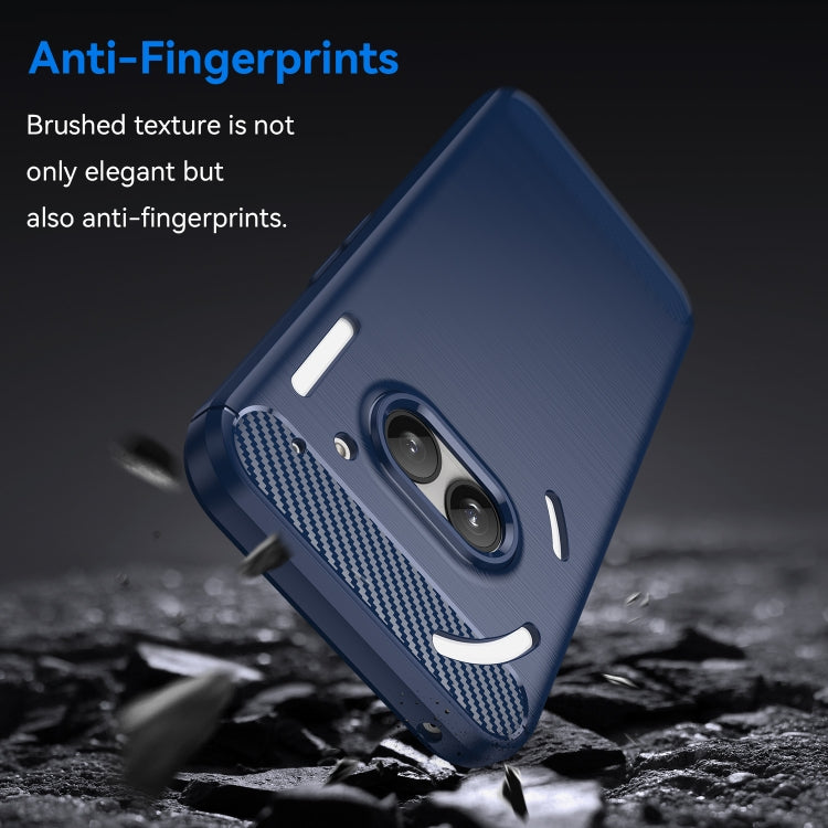 For Nothing Phone 2a Brushed Texture Carbon Fiber TPU Phone Case(Blue) - More Brand by buy2fix | Online Shopping UK | buy2fix