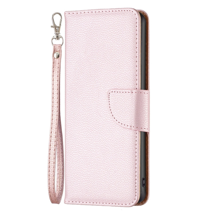 For iPhone 16 Pro Litchi Texture Pure Color Flip Leather Phone Case(Rose Gold) - iPhone 16 Pro Cases by buy2fix | Online Shopping UK | buy2fix