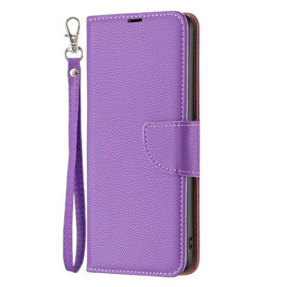 For iPhone 16 Litchi Texture Pure Color Flip Leather Phone Case(Purple) - iPhone 16 Cases by buy2fix | Online Shopping UK | buy2fix