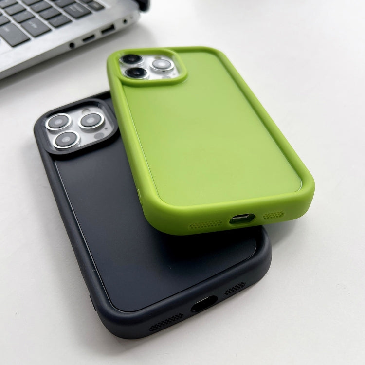 For iPhone 16 Pro Shockproof Frame Frosted TPU Phone Case(Green) - iPhone 16 Pro Cases by buy2fix | Online Shopping UK | buy2fix