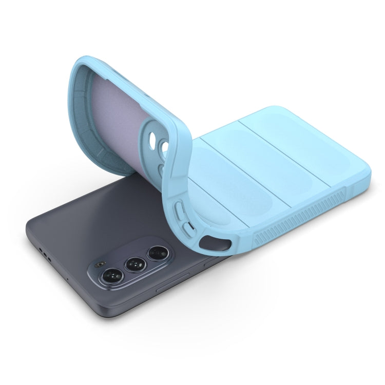 For Motorola Moto G62 5G Magic Shield TPU + Flannel Phone Case(Red) - Motorola Cases by buy2fix | Online Shopping UK | buy2fix