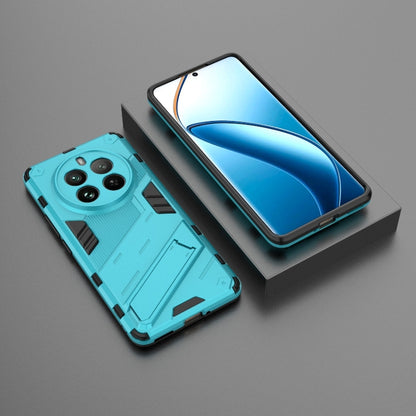 For Realme 12 Pro 5G Global Punk Armor 2 in 1 PC + TPU Phone Case with Holder(Blue) - Realme Cases by buy2fix | Online Shopping UK | buy2fix