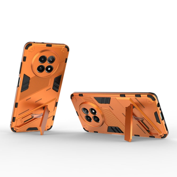 For Realme 12 5G Global Punk Armor 2 in 1 PC + TPU Phone Case with Holder(Orange) - Realme Cases by buy2fix | Online Shopping UK | buy2fix