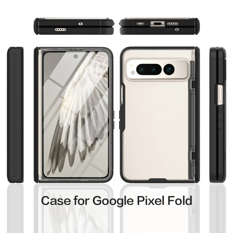 For Google Pixel Fold Scratchproof Acrylic TPU Phone Case(Black) - Google Cases by buy2fix | Online Shopping UK | buy2fix