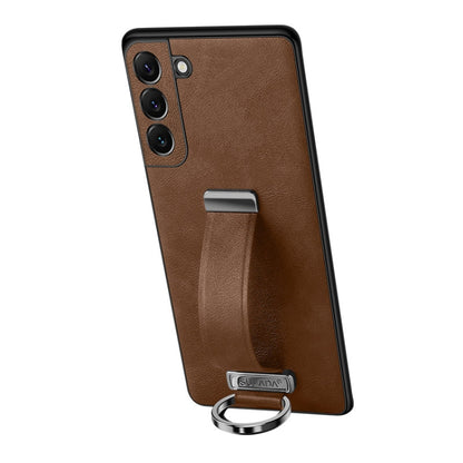 For Samsung Galaxy S24+ 5G SULADA PC Hybrid Leather Texture Skin Feel Shockproof Phone Case(Brown) - Galaxy S24+ 5G Cases by SULADA | Online Shopping UK | buy2fix