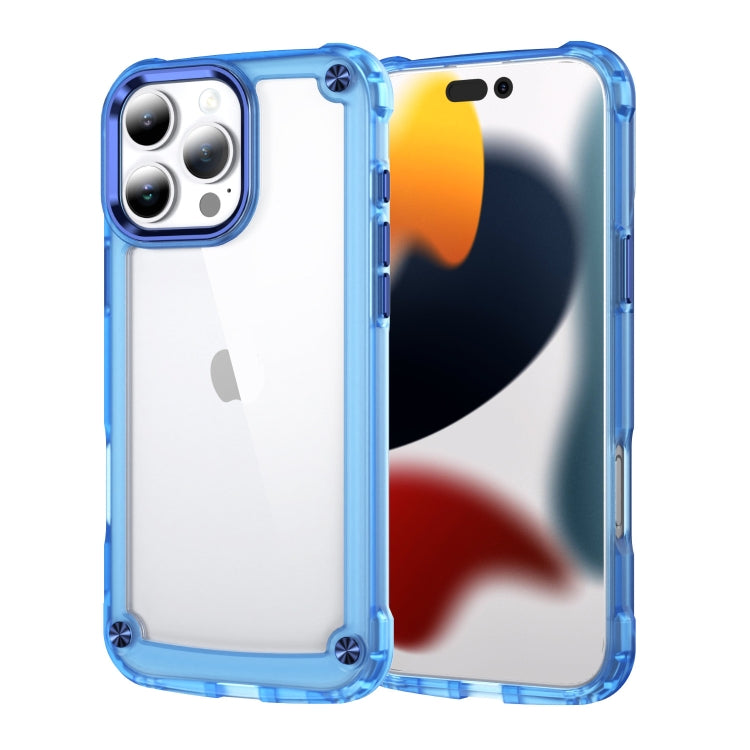 For iPhone 16 Pro Skin Feel TPU + PC Phone Case(Transparent Blue) - iPhone 16 Pro Cases by buy2fix | Online Shopping UK | buy2fix