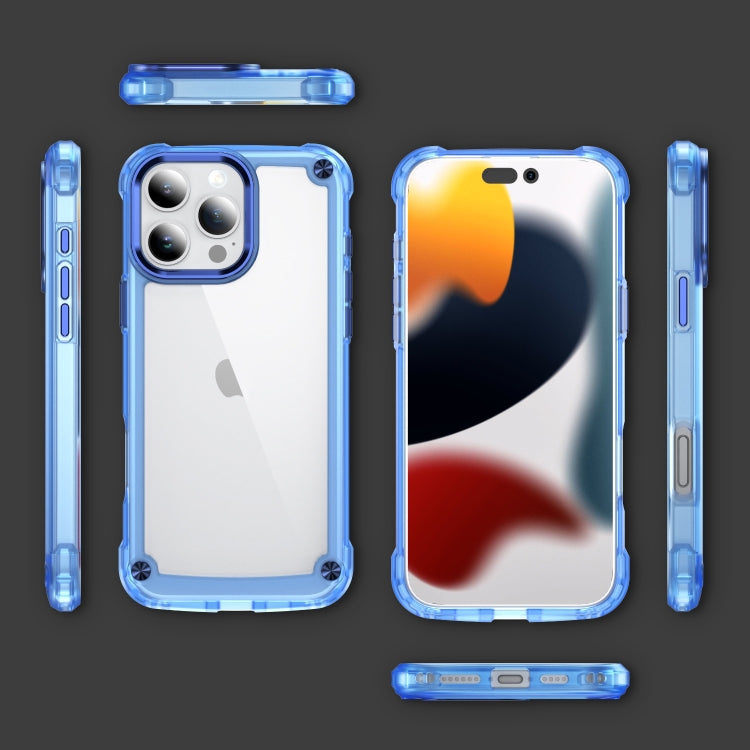 For iPhone 16 Pro Skin Feel TPU + PC Phone Case(Transparent Blue) - iPhone 16 Pro Cases by buy2fix | Online Shopping UK | buy2fix