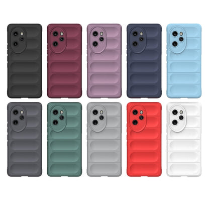 For Honor 100 Pro 5G Magic Shield TPU + Flannel Phone Case(Grey) - Honor Cases by buy2fix | Online Shopping UK | buy2fix