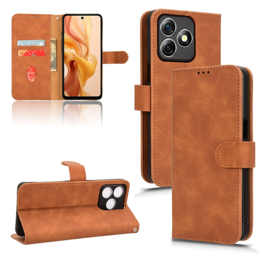 For Ulefone Note 18 Ultra Skin Feel Magnetic Flip Leather Phone Case(Brown) - Ulefone Cases by buy2fix | Online Shopping UK | buy2fix