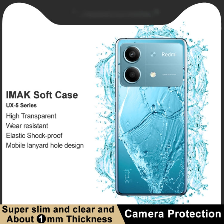 For Xiaomi Redmi Note 13R Pro 5G imak UX-5 Series Transparent Shockproof TPU Protective Case(Transparent) - Xiaomi Cases by imak | Online Shopping UK | buy2fix