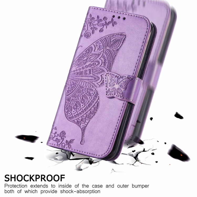 For Ulefone Note 16 Pro Butterfly Love Flower Embossed Leather Phone Case(Light Purple) - Ulefone Cases by buy2fix | Online Shopping UK | buy2fix