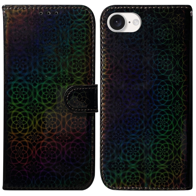 For iPhone SE 2024 Colorful Magnetic Buckle Leather Phone Case(Black) - More iPhone Cases by buy2fix | Online Shopping UK | buy2fix