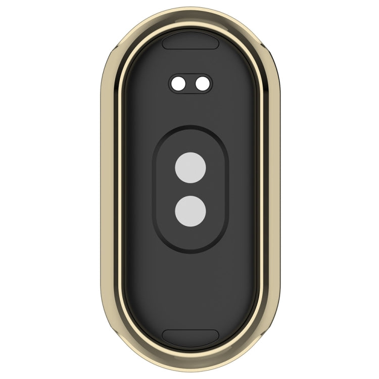 For Xiaomi Mi Band 8 Full Coverage TPU Electroplating Watch Protective Case(Light Gold) - Watch Cases by buy2fix | Online Shopping UK | buy2fix