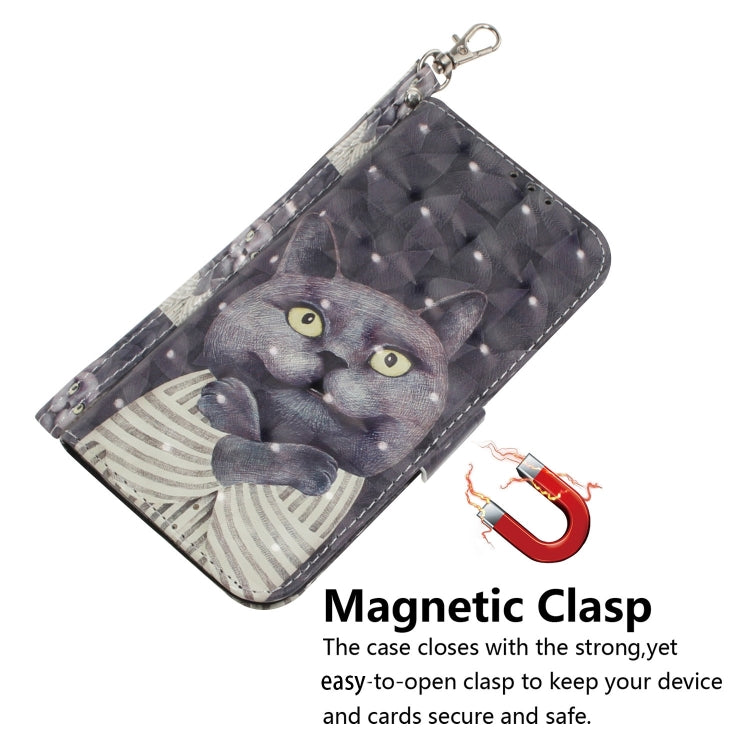 For iPhone 16 Pro Max 3D Colored Horizontal Flip Leather Phone Case(Hug Cat) - iPhone 16 Pro Max Cases by buy2fix | Online Shopping UK | buy2fix