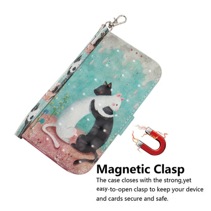 For Xiaomi Redmi Note 13 Pro+ 5G 3D Colored Horizontal Flip Leather Phone Case(Black White Cat) - Note 13 Pro+ Cases by buy2fix | Online Shopping UK | buy2fix