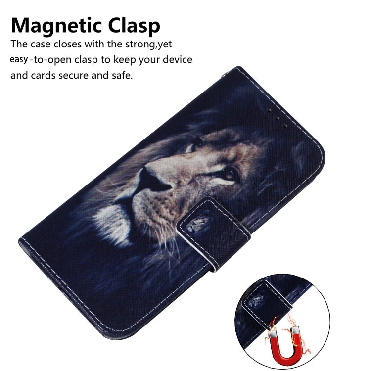 For Realme C67 4G Global Coloured Drawing Flip Leather Phone Case(Lion) - C67 Cases by buy2fix | Online Shopping UK | buy2fix