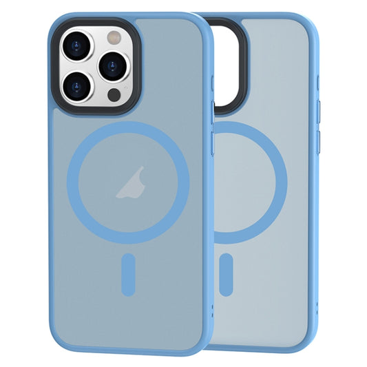 For iPhone 15 Pro Brilliant Series MagSafe Micro-frosted Anti-fingerprint PC Phone Case(Blue) - iPhone 15 Pro Cases by buy2fix | Online Shopping UK | buy2fix